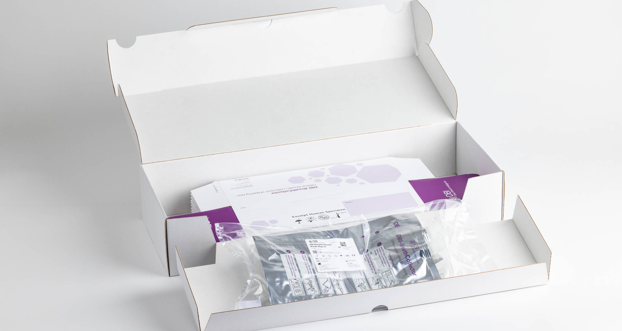 Verpackung Atemkollektor - Siegelrandbeutel mit Mundstück