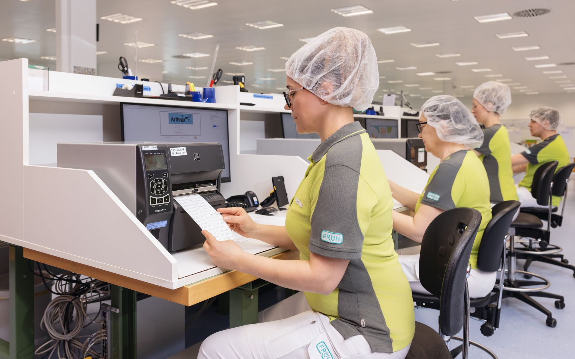 Women are printing labels